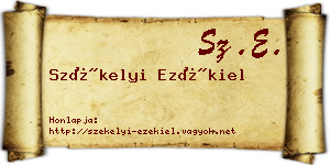 Székelyi Ezékiel névjegykártya